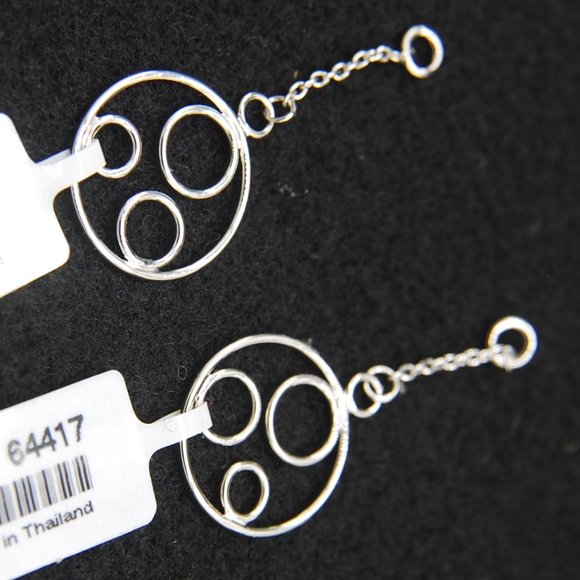 NWT Stud Earring Dangle Drops with Circle Design - - Picture 2 of 4